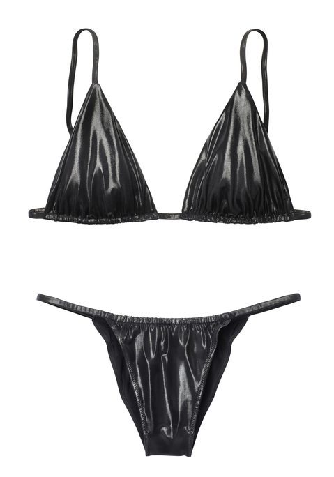Bild: Set: Bralette-BH von petite fleur gold by Lascana: Verführerisches Set bestehend aus Bralette-BH und Tanga. Verschiebbare Cups am Unterbrustband für verschiedene Styling-Optionen. Tanga mit schmalen Seitenbündchen. Tanga mit eingearbeitetem Baumwollzwickel. Individuell verstellbare Träger. Aus 73% Polyester, 18% Polyamid, 9% Elasthan.