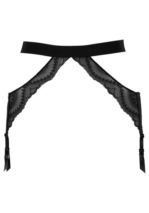 Bild: Strapsgürtel von petite fleur gold by Lascana: PETITE FLEUR GOLD: Strapsgürtel mit breitem Bund und Spitze. Hinten Haken- und Ösenverschluss. Verstellbare Strapse. Erotische Dessous. Reizvolle Dessous. Reizwäsche. Verführerische Dessous. Spitzen-Dessous. Romantische Dessous. Verspielte Dessous. Aus 90% Polyamid, 10% Elasthan.