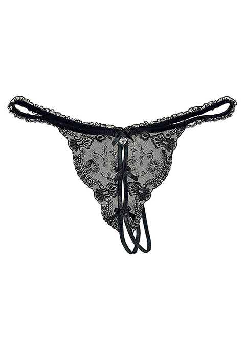 Bild: String-Ouvert von petite fleur gold by Lascana: Supersexy durch Öffnung im Schritt.  90% Polyamid, 5% Viskose, 5% Elasthan.