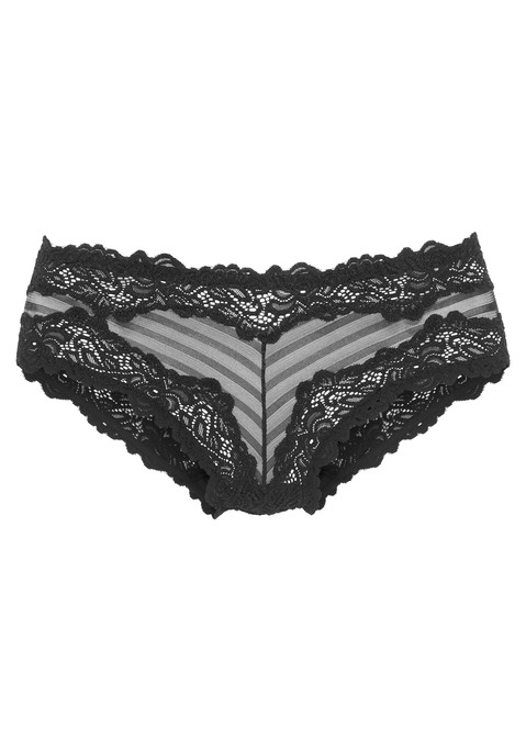 Bild: Tangaslip von petite fleur gold by Lascana: Petite Fleur Gold Tangaslip mit raffinierter Schnürung hinten und Spitze am Beinausschnitt. Mit eingearbeiteten Baumwollzwickel. Aus 90% Polyamid und 10% Elasthan.