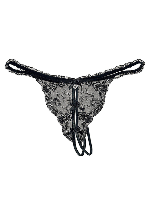 Bild: String-Ouvert von petite fleur gold: Supersexy durch Öffnung im Schritt.  90% Polyamid, 5% Viskose, 5% Elasthan.
