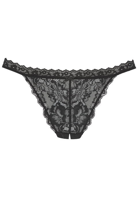 PETITE FLEUR GOLD Tanga-Ouvert Damen schwarz Gr.32/34