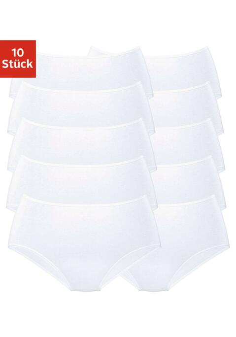 Bild: Hüftslip von petite fleur: Petite Fleur Hüftslips im praktischen 10er-Pack. Mit elastischen Abschlüssen an Taillen- und Beinausschnitten. Bequeme Leibhöhe für optimalen Tragekomfort. Aus weicher Baumwoll-Stretch-Qualität.