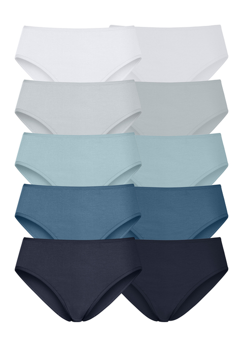 Bild: Jazz-Pants Slips von petite fleur: Jazzpants im 10er-Pack: Mit elastischen Abschlüssen an Taillen- und Beinausschnitten. Bequeme Leibhöhe. Aus weicher Baumwoll-Stretch-Qualität.