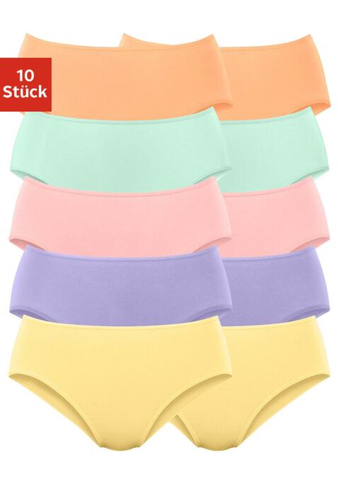 Bild: Jazz-Pants Slips von petite fleur: Jazzpants im 10er-Pack: Mit elastischen Abschlüssen an Taillen- und Beinausschnitten. Bequeme Leibhöhe. Aus weicher Baumwoll-Stretch-Qualität.