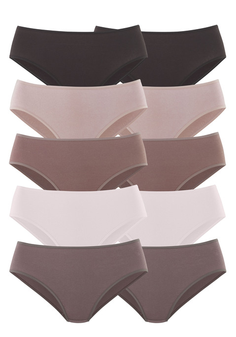 Bild: Jazz-Pants Slips von petite fleur: Jazzpants im 10er-Pack: Mit elastischen Abschlüssen an Taillen- und Beinausschnitten. Bequeme Leibhöhe. Aus weicher Baumwoll-Stretch-Qualität.