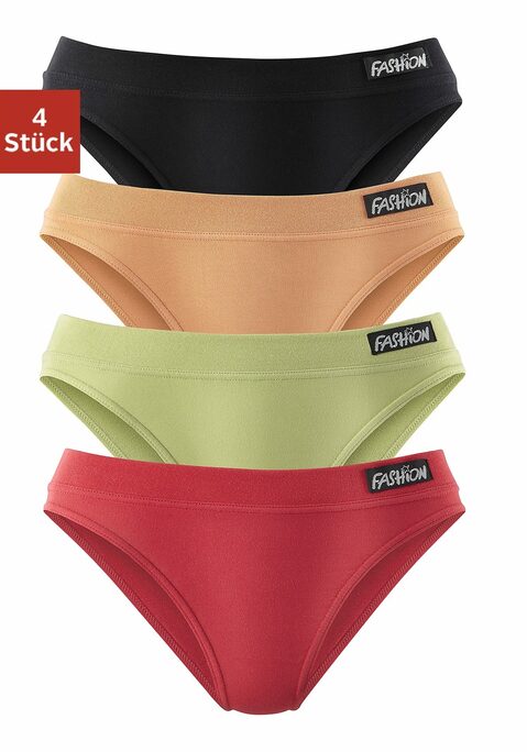 Bild: Jazz-Pants Slips von petite fleur: Komfortable Damenslips im praktischen 4er-Pack von Petite Fleur. Unifarben mit Label seitlich am Bund. Etwas höhere Leibhöhe für eine komfortable Passform. Normaler Beinausschnitt. Weiche Qualität.