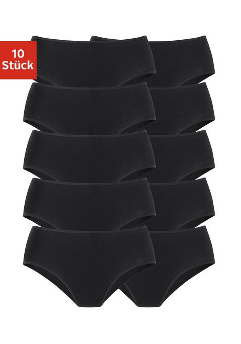Bild: Jazz-Pants Slips von petite fleur: Jazzpants im 10er-Pack: Mit elastischen Abschlüssen an Taillen- und Beinausschnitten. Bequeme Leibhöhe. Aus weicher Baumwoll-Stretch-Qualität.