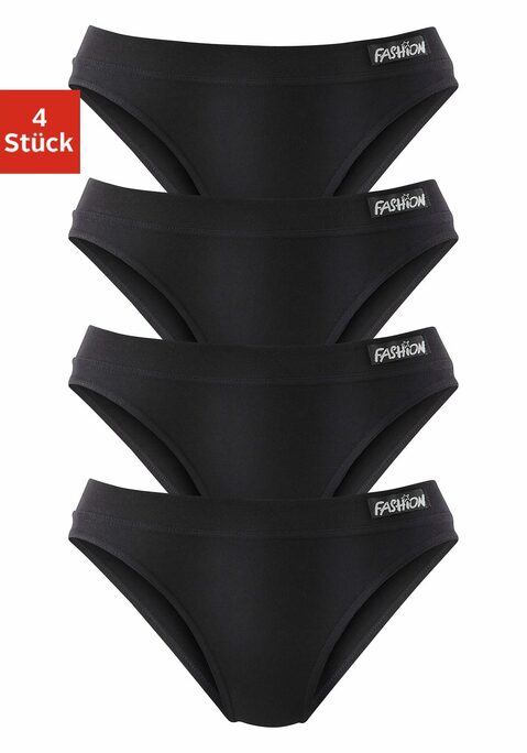 Bild: Jazz-Pants Slips von petite fleur: Sportliche Jazzpants im 4er-Pack von Petite Fleur. Mit breitem Bündchen und Weblabel vorn. Hoher Beinausschnitt für mehr Bewegungsfreiheit. Ideal für Sport und Freizeit. Aus weicher Stretchqualität.