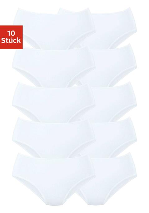Bild: Jazz-Pants Slips von petite fleur: Jazzpants im 10er-Pack: Mit elastischen Abschlüssen an Taillen- und Beinausschnitten. Bequeme Leibhöhe. Aus weicher Baumwoll-Stretch-Qualität.