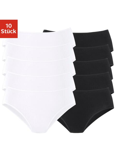 Bild: Jazz-Pants Slips von petite fleur: Jazzpants im 10er-Pack: Mit elastischen Abschlüssen an Taillen- und Beinausschnitten. Bequeme Leibhöhe. Aus weicher Baumwoll-Stretch-Qualität.