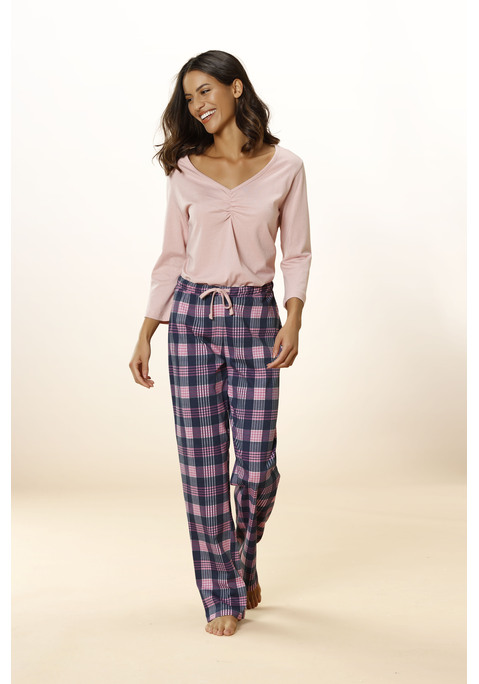 Pyjama von VIVANCE DREAMS in hellrosa-navy