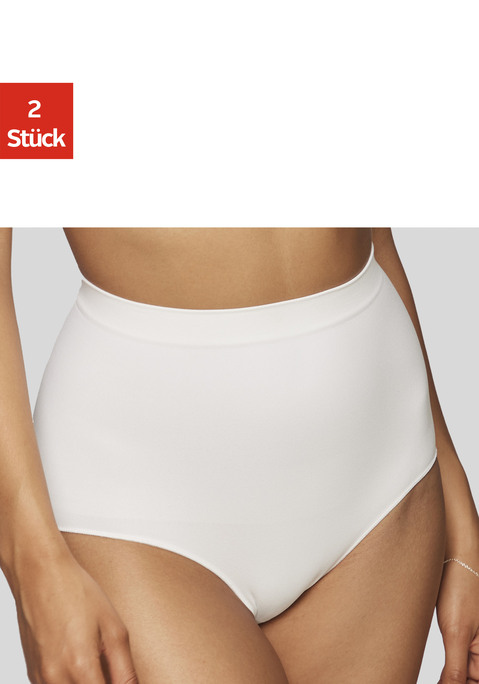Bild: Shapingslip von petite fleur: SEAMLESS Taillenshaper im Doppelpack. Ohne Nähte und mit Baumwollzwickel. Aus 88% Polyamid, 12% Elasthan.
