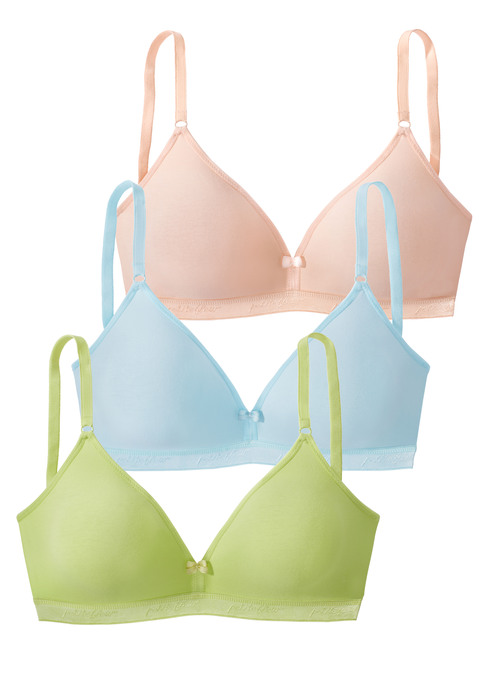 Bild: Soft-BH von petite fleur: Hübscher Bralette-BH ohne Bügel im attraktiven 3er Pack. Aus weicher, anschmiegsamer Baumwollmischung. Mit feiner Zierschleife in der vorderen Mitte. Individuell verstellbare Träger sowie Rückenverschluss. Mit Liebe & Leidenschaft in Hamburg kreiert. Aus 75% Baumwolle, 15% Elasthan, 10% Polyester.