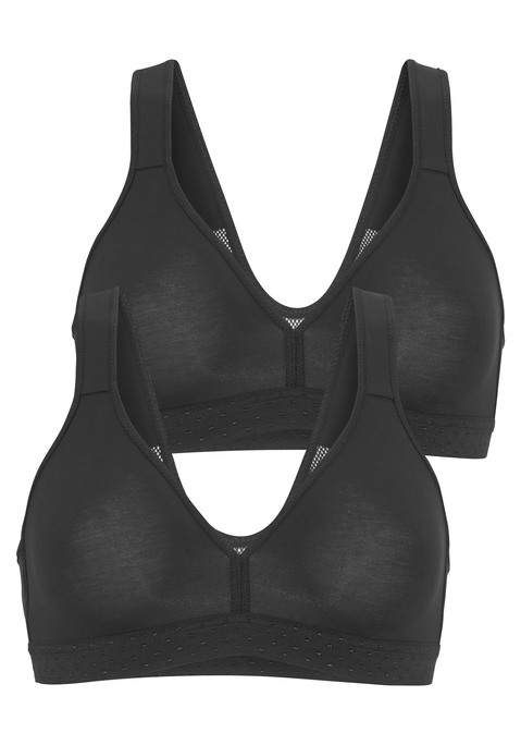 PETITE FLEUR Sport-BH Damen 2xschwarz Gr.70A