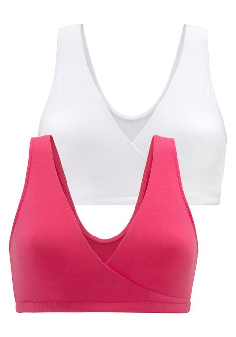 PETITE FLEUR Still-BH Damen pink+weiß Gr.36