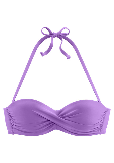 S.OLIVER Bandeau-Bikini-Top Damen lila Gr.34 Cup E