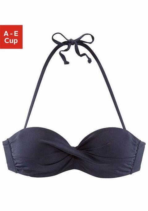 S.OLIVER Bandeau-Bikini-Top Damen marine Gr.34 Cup C