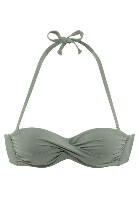 S.OLIVER Bandeau-Bikini-Top Damen oliv Gr.34 Cup E