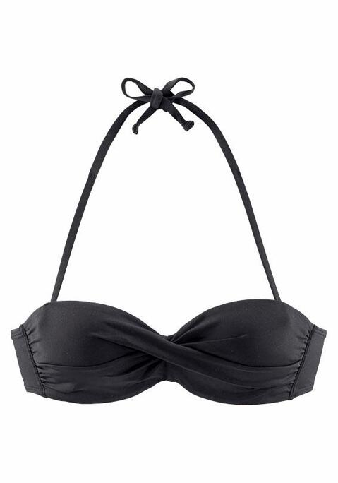 S.OLIVER Bandeau-Bikini-Top Damen schwarz Gr.32 Cup A