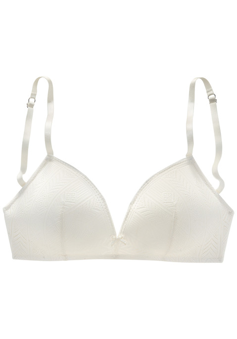 Bild: Bralette-BH von s.Oliver: Modischer Bralette-BH mit feiner Zierschleife in der vorderen Mitte. Cups mit graphischer Spitze überzogen. Rücken aus weichem Microtouch-Material. Individuell verstellbare Träger sowie Rückenverschluss. Passende Unterteile aus der gleichen Serie erhältlich. Aus 46% Polyamid, 43% Polyester, 11% Elasthan.