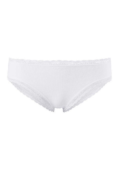 Bild: Brasilslip von s.Oliver: Hübscher Brasilslip von s.Oliver im 2er-Pack. Zarte Spitze an Bund- und Beinabschlüssen. Feines Rippmaterial. Aus elastischer Baumwolle.