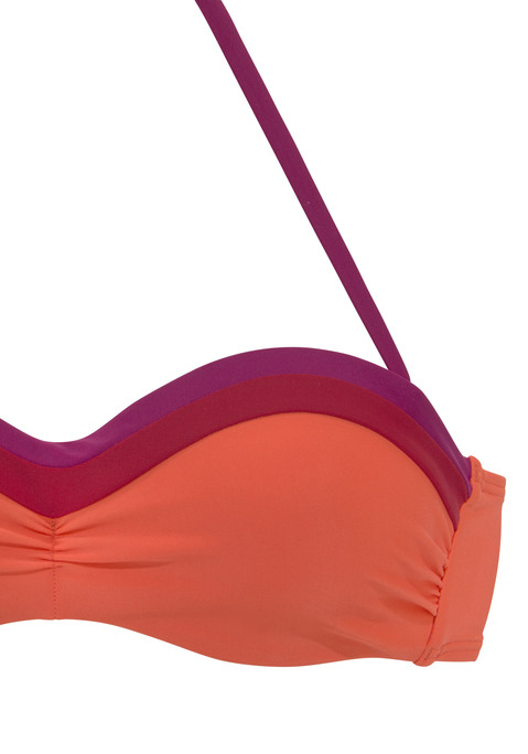 S.OLIVER Bügel-Bandeau-Bikini-Top Damen orange-berry Gr.36 Cup B