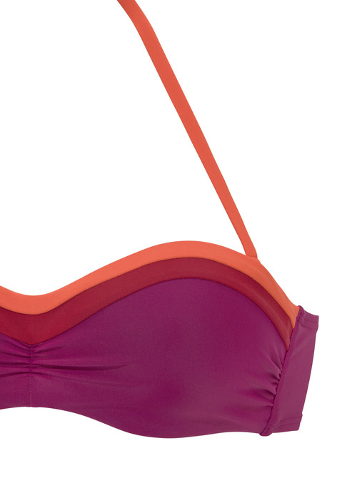 S.OLIVER Bügel-Bandeau-Bikini-Top Damen berry-orange Gr.36 Cup E