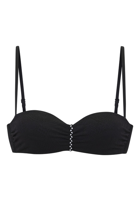 Bild: Bügel-Bandeau-Bikini-Top von s.Oliver: Bügel-Bandeau-Bikinitop von s.Oliver. Strukturierte Qualität. Multiway-Träger mit 4 Tragevarianten. Wattierte Cups. Mix-Kini-Konzept. Trageangenehme Qualität.