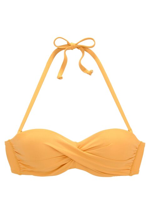 S.OLIVER Bügel-Bandeau-Bikini-Top Damen gelb Gr.34 Cup C