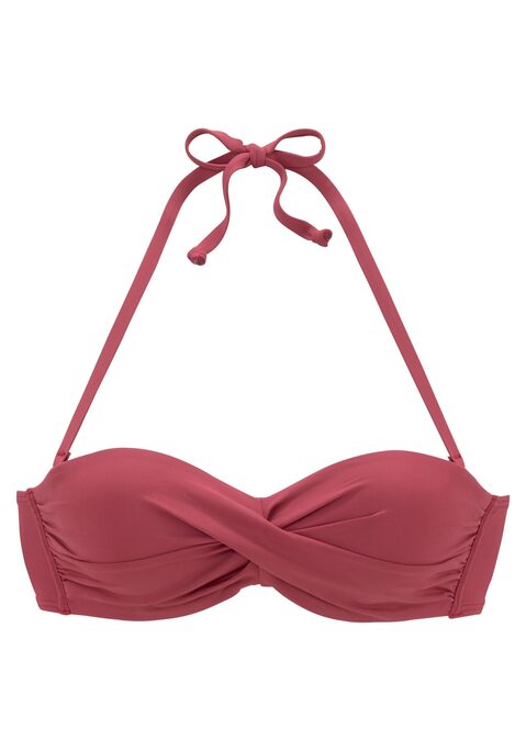 S.OLIVER Bügel-Bandeau-Bikini-Top Damen rostrot Gr.34 Cup E