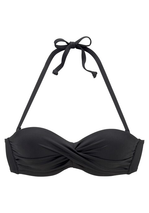 S.OLIVER Bügel-Bandeau-Bikini-Top Damen schwarz Gr.34 Cup E