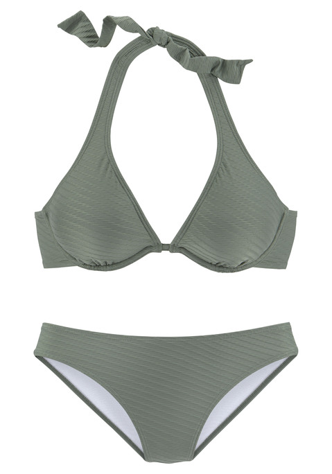 S.OLIVER Bügel-Bikini Damen oliv Gr.38 Cup D