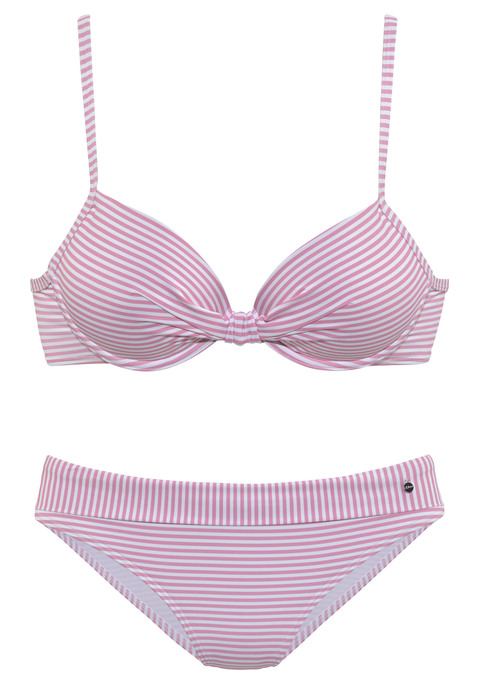 S.OLIVER Bügel-Bikini Damen rosé-weiß Gr.34 Cup D