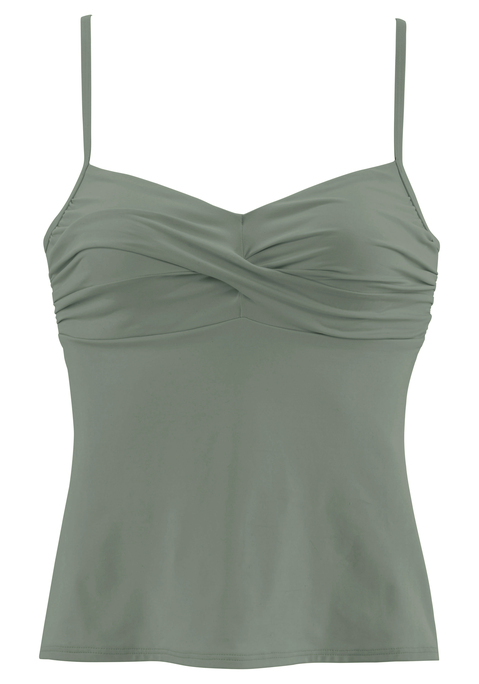 S.OLIVER Bügel-Tankini-Top Damen oliv Gr.38 Cup D