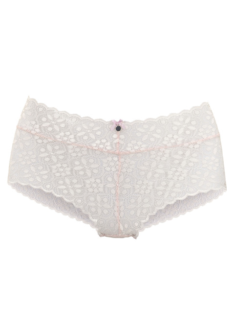 Bild: High-Waist-Slip von s.Oliver: Modische High-Waist-Panty aus softer, elastischer Spitze. Zierschleife und Metall Label in der vorderen Mitte. Leichte V-Form für optisch gestreckte Beine. Passende BH's aus der gleichen Serie erhältlich. Mit eingearbeitetem Baumwollzwickel. Obermaterial: 90% Polyamid, 10% Elasthan.