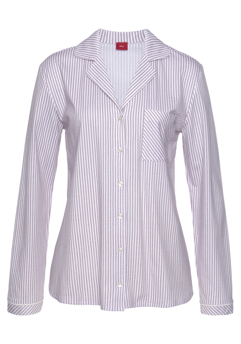 Langarmshirt von s.Oliver in bordeaux weiß gestreift