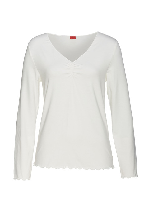 Langarmshirt von s.Oliver in ecru