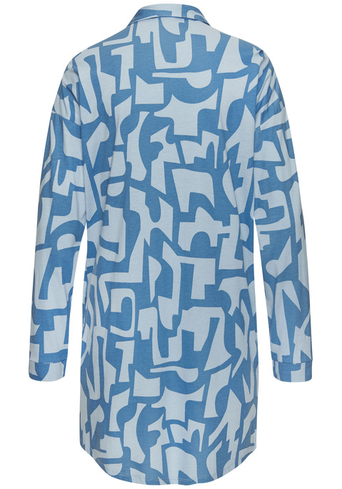 Bild: Nachthemd von s.Oliver: Nachthemd von s.Oliver mit schönem Allover-Print. Mit Blusenkragen und durchgehender Knopfleiste. Seitliche Eingrifftaschen. Angenehm weiche Single-Jersey-Qualität aus einer Viskosemischung.