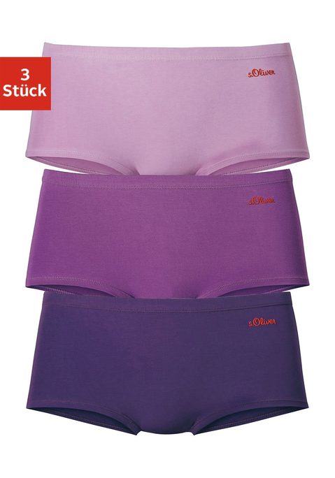 Bild: Panty von s.Oliver: s.Oliver Pantys im praktischen 3er-Pack. Mit rotem Logodruck an der Seite. Aus hochwertiger Baumwoll-Stretch-Qualität.