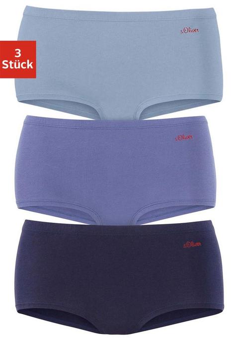 Bild: Panty von s.Oliver: s.Oliver Pantys im praktischen 3er-Pack. Mit rotem Logodruck an der Seite. Aus hochwertiger Baumwoll-Stretch-Qualität.