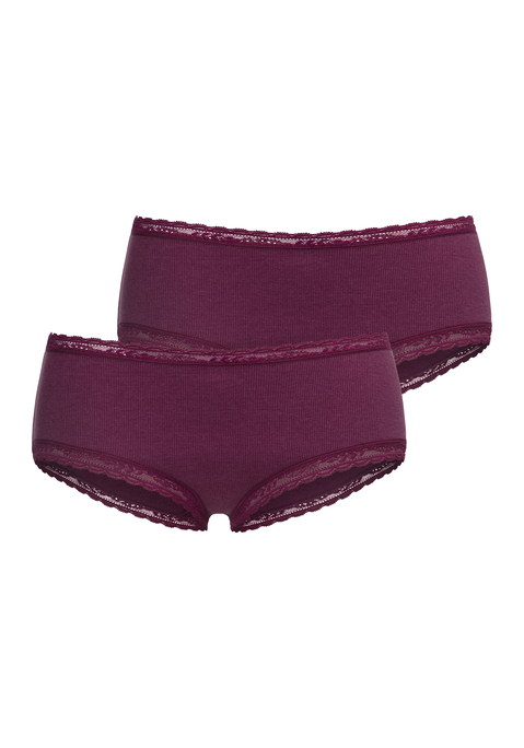 Bild: Panty von s.Oliver: s.Oliver Panty im 2er-Pack. Mit besonderer Spitze an Taillen- und Beinabschlüssen. Weiche elastische Ripp-Qualität aus  95% Baumwolle, 5% Elasthan. Spitze aus 90% Polyamid, 10% Elasthan