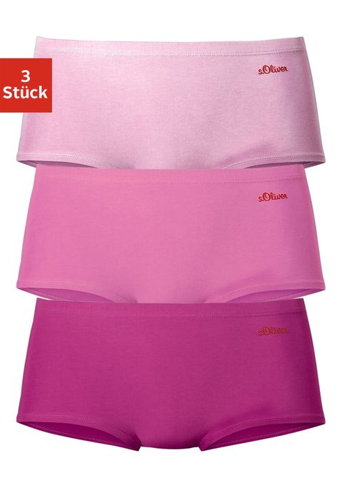 Bild: Panty von s.Oliver: s.Oliver Pantys im praktischen 3er-Pack. Mit rotem Logodruck an der Seite. Aus hochwertiger Baumwoll-Stretch-Qualität.