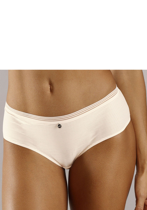 Bild: Panty von s.Oliver: Modische Panty mit Bund in Streifen-Optik. Mit modischem Metallaccessoire in der vorderen Mitte. Rundherum aus modischer Spitze in graphischer Optik. Mit eingearbeitetem Baumwollzwickel. Mit passenden BH's aus der gleichen Serie erhältlich. Obermaterial: 87% Polyamid, 13% Elasthan.