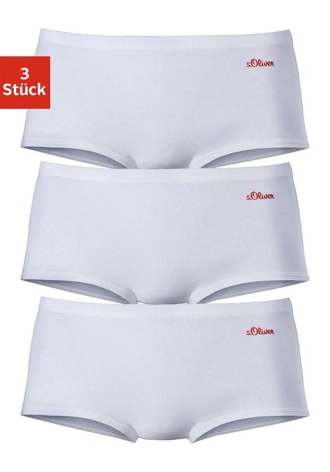Bild: Panty von s.Oliver: s.Oliver Pantys im praktischen 3er-Pack. Mit rotem Logodruck an der Seite. Aus hochwertiger Baumwoll-Stretch-Qualität.