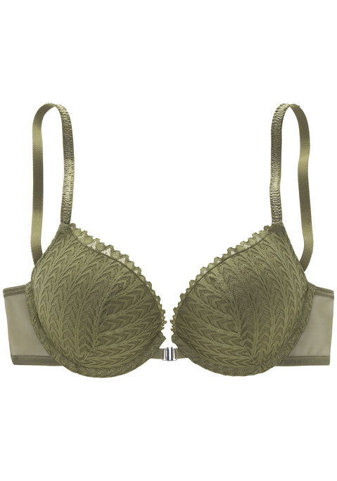 Bild: Push-up-BH von s.Oliver: Femininer Push-up-BH mit Formbügel und herausnehmbaren Kissen. Cups aus feiner Spitze und dezent transparentes Soft Mesh an den Seiten. Praktischer Vorderverschluss vorn für ein angenehmes an- und ausziehen. Mit individuell verstellbaren Trägern. Passende Unterteile aus der gleichen Serie erhältlich. Sexy Dessous. Spitzen-Dessous. Romantische Dessous. Verspielte Dessous. Obermaterial: 60% Polyamid, 35% Polyester, 5% Elasthan.