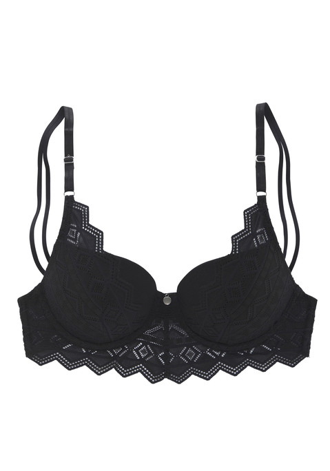 S.OLIVER Push-up-BH Damen schwarz Gr.70D