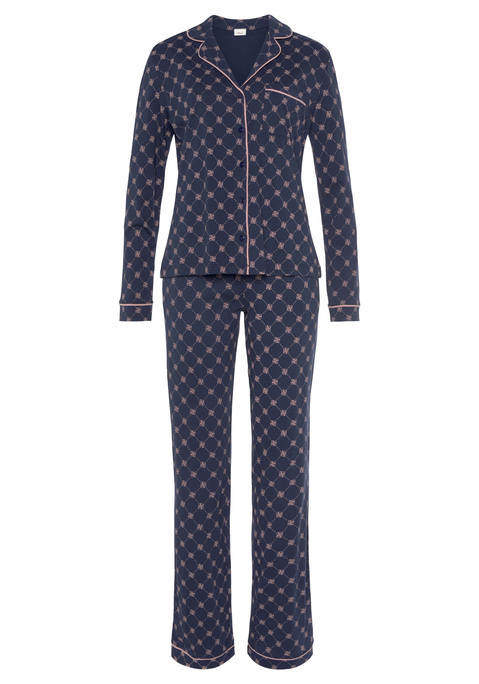 Pyjama dunkelblau-weiß-gestreift H.I.S | 32/34