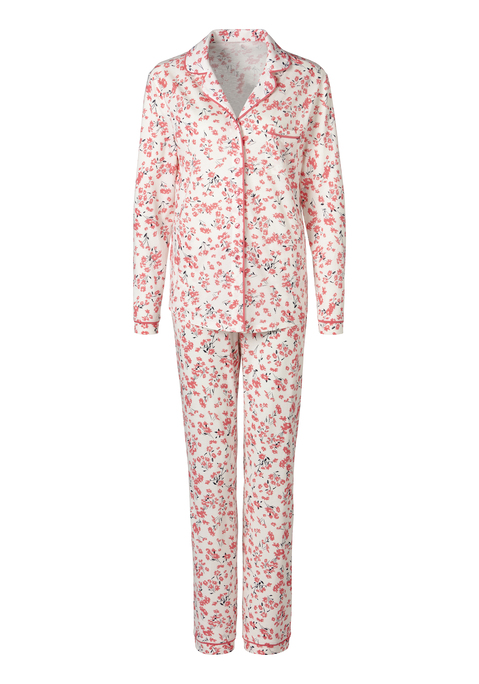 Bild: Pyjama von s.Oliver: Klassischer Pyjama mit Reverskragen, durchgehender Knopfleiste, Brusttasche und Kontrast Piping. Lange Pyjamahose mit Stretch Tunnelzugbund. Angenehme Baumwoll-Viskosequalität.