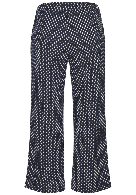 Bild: Pyjamahose von s.Oliver: Pyjamahose von s.Oliver in Culotte-Form. Elastischer Bund mit Bindeband und seitliche Eingrifftaschen. Bedruckt. Single-Jersey aus einer Baumwoll-Viskose-Mischung.